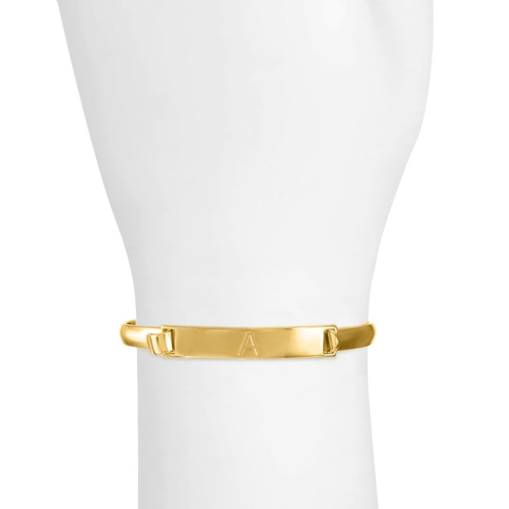 NWT Mixit Initial Gold Tone Bangle Bracelet /Initials S and M
